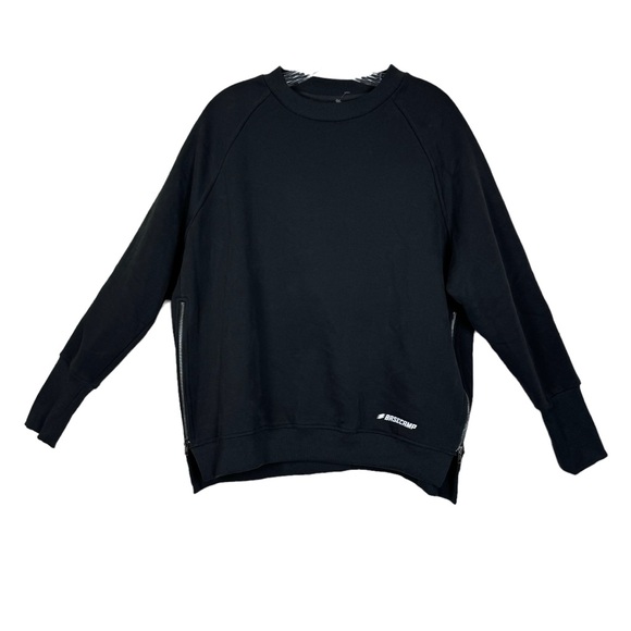 All Fenix Poppy Sweater Size M Zip Seam Raglan Sleeve Crewneck Vintage Black - Picture 6 of 14